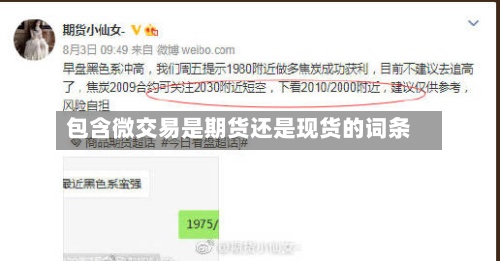 包含微交易是期货还是现货的词条-第3张图片