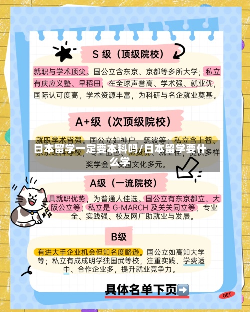 日本留学一定要本科吗/日本留学要什么学-第2张图片