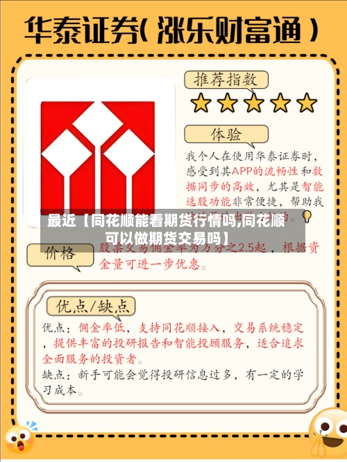 最近【同花顺能看期货行情吗,同花顺可以做期货交易吗】