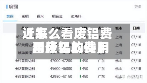 近来
【怎么看废铝费用
看废铝的费用
用什么软件】