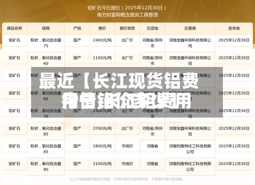 最近【长江现货铝费用
行情,长江铝费用
今日铝价多少】-第2张图片
