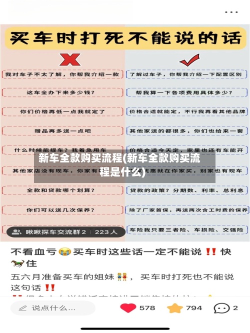 新车全款购买流程(新车全款购买流程是什么)