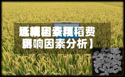 近来【粳稻费用影响因素粳稻费用影响因素分析】