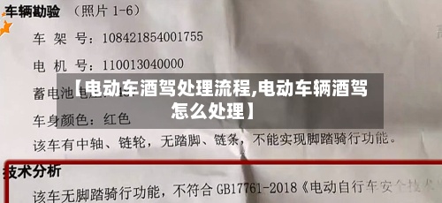 【电动车酒驾处理流程,电动车辆酒驾怎么处理】