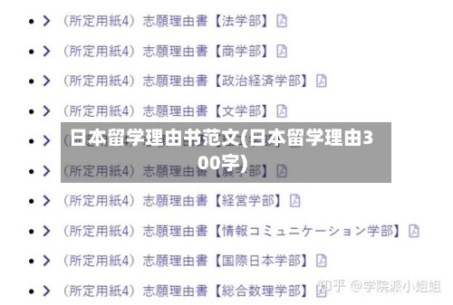 日本留学理由书范文(日本留学理由300字)