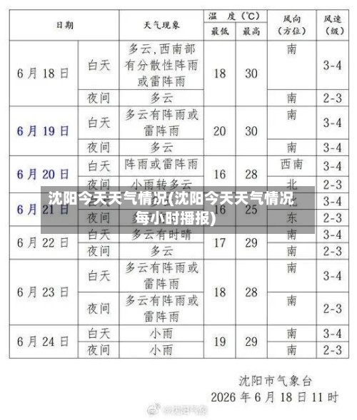 沈阳今天天气情况(沈阳今天天气情况每小时播报)-第2张图片