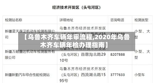 【乌鲁木齐车辆年审流程,2020年乌鲁木齐车辆年检办理指南】