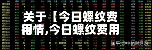关于【今日螺纹费用
行情,今日螺纹费用
行情最新】