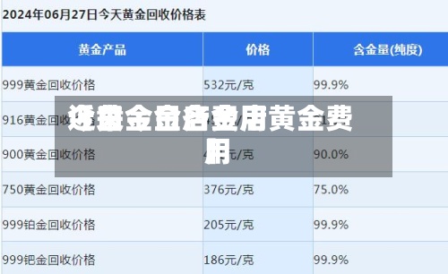 近来【黄金金店费用今日今日各金店黄金费用】-第3张图片