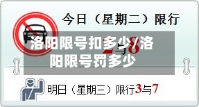 洛阳限号扣多少/洛阳限号罚多少