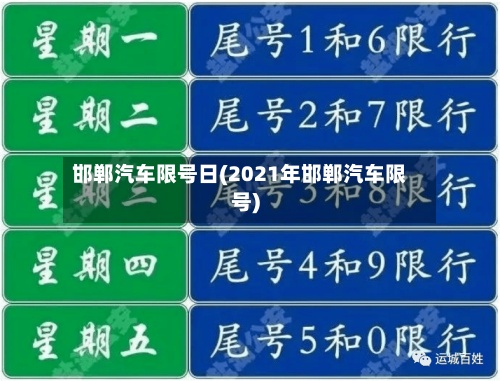 邯郸汽车限号日(2021年邯郸汽车限号)-第2张图片