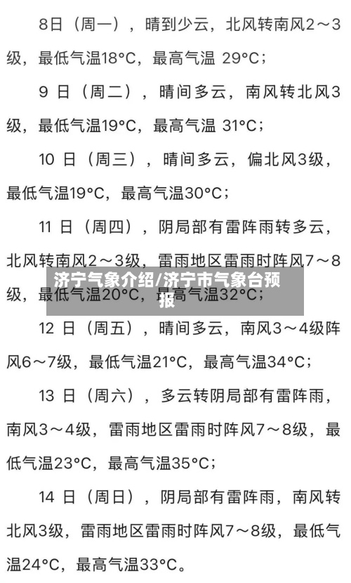 济宁气象介绍/济宁市气象台预报-第3张图片