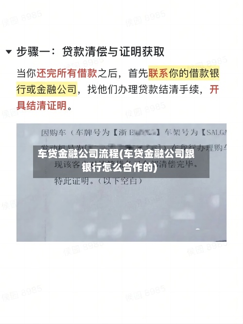 车贷金融公司流程(车贷金融公司跟银行怎么合作的)