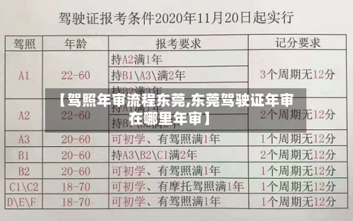 【驾照年审流程东莞,东莞驾驶证年审在哪里年审】
