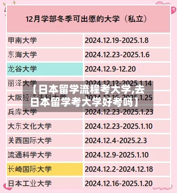 【日本留学流程考大学,去日本留学考大学好考吗】-第2张图片