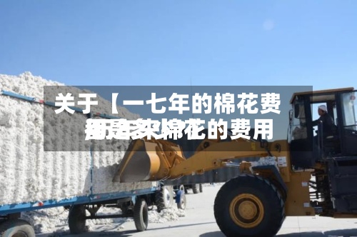 关于【一七年的棉花费用
,历年来棉花的费用
都是多少?】-第2张图片