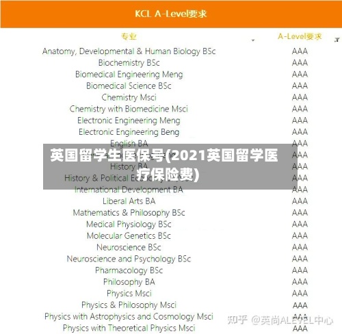英国留学生医保号(2021英国留学医疗保险费)-第2张图片