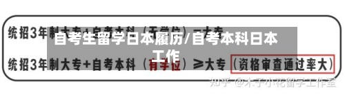 自考生留学日本履历/自考本科日本工作-第2张图片
