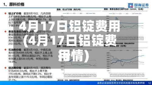 4月17日铝锭费用
(4月17日铝锭费用
行情)