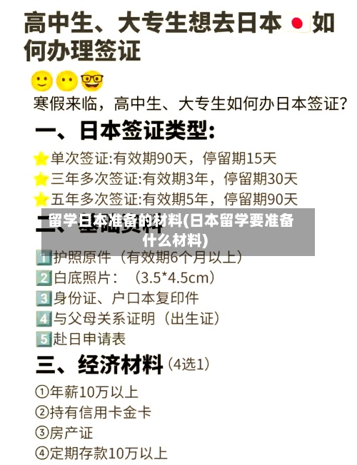 留学日本准备的材料(日本留学要准备什么材料)-第2张图片