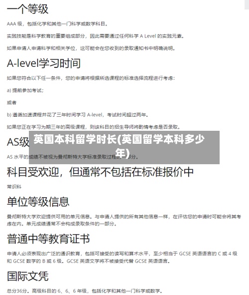 英国本科留学时长(英国留学本科多少年)-第2张图片