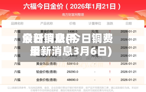今日铜费用最新消息(今日铜费用最新消息3月6日)-第2张图片