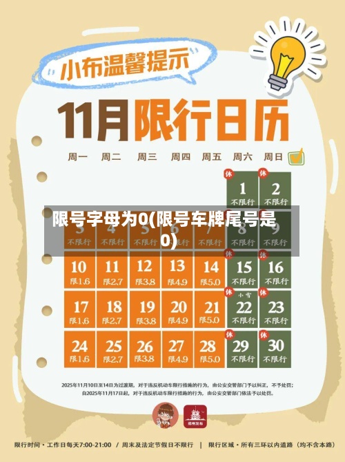 限号字母为0(限号车牌尾号是0)