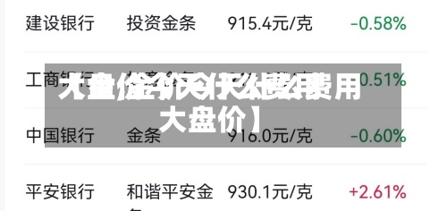 【金价今天什么费用
大盘,金价今天什么费用
大盘价】-第2张图片