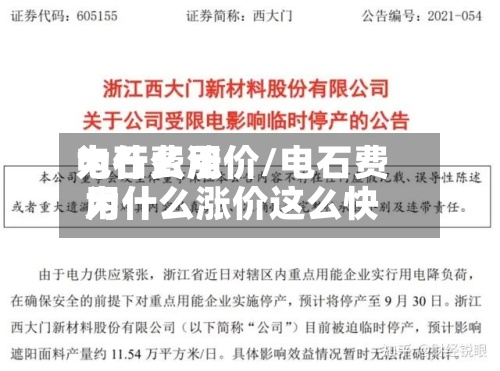 电石费用
为什么涨价/电石费用
为什么涨价这么快