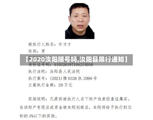 【2020汝阳限号吗,汝阳县限行通知】-第2张图片