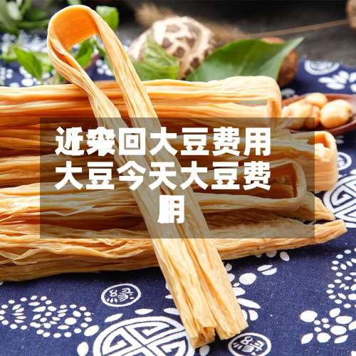 近来【今回大豆费用大豆今天大豆费用】