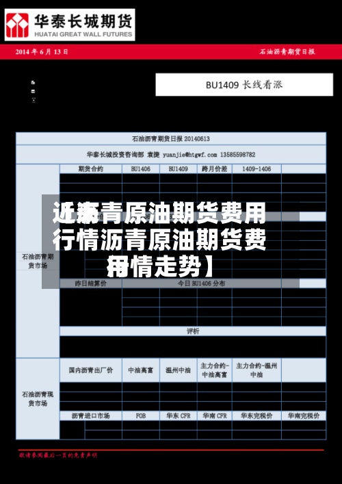 近来
【沥青原油期货费用
行情沥青原油期货费用
行情走势】
