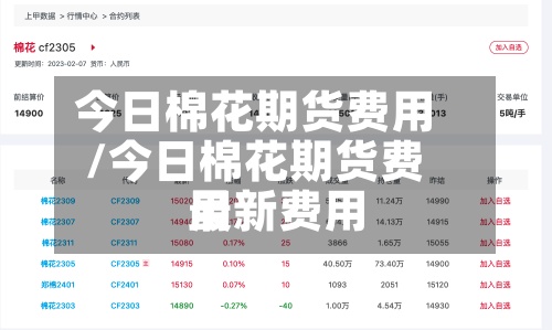 今日棉花期货费用
/今日棉花期货费用
最新费用
-第3张图片