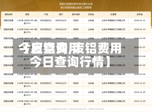 【废铝费用
今日查询,废铝费用
今日查询行情】-第3张图片