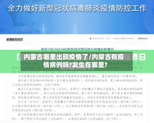 内蒙古哪里出现疫情了/内蒙古有疫情病例吗?发生在哪里?-第2张图片