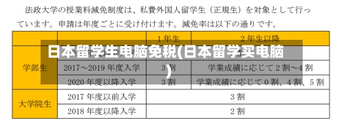 日本留学生电脑免税(日本留学买电脑)-第2张图片