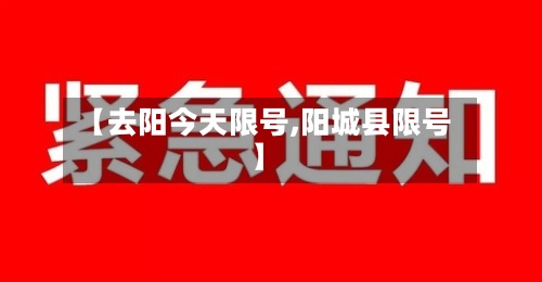 【去阳今天限号,阳城县限号】-第3张图片