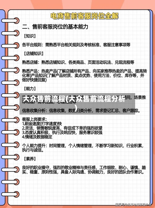 大众售前流程(大众售前流程分析)