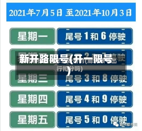 新开路限号(开一限号)-第2张图片