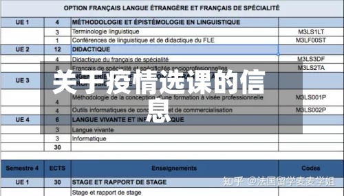 关于疫情选课的信息-第3张图片