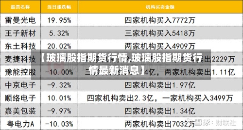 【玻璃股指期货行情,玻璃股指期货行情最新消息】-第2张图片