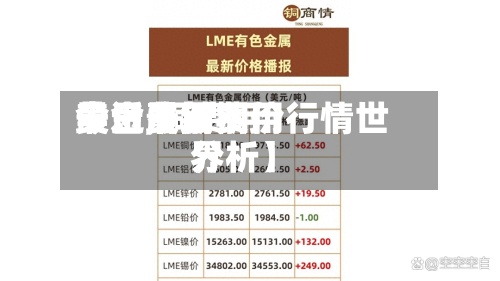 最近【铜费用
今日费用
美金,铜费用
今日最新铜价行情世界
分析】