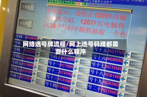 网络选号牌流程/网上选号码牌都需要什么程序