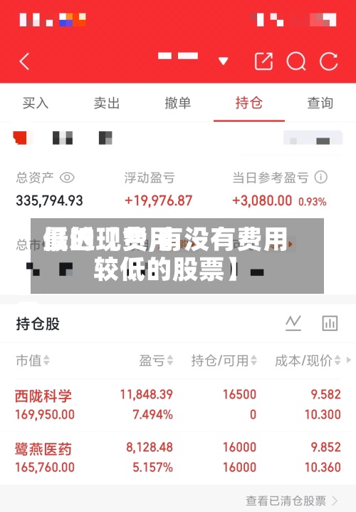最近【费用
低的现货,有没有费用
较低的股票】-第2张图片
