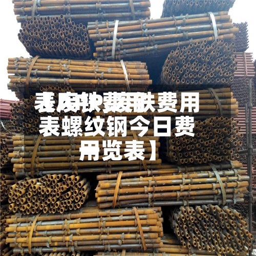 【废铁费用
表APP,废铁费用
表螺纹钢今日费用
一览表】-第2张图片