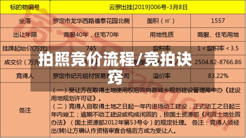 拍照竞价流程/竞拍诀窍