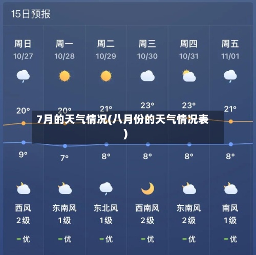7月的天气情况(八月份的天气情况表)-第2张图片
