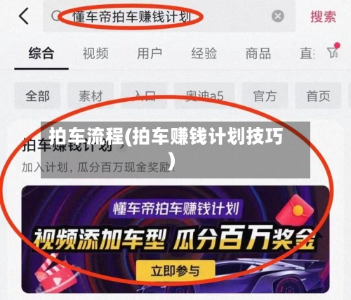 拍车流程(拍车赚钱计划技巧)