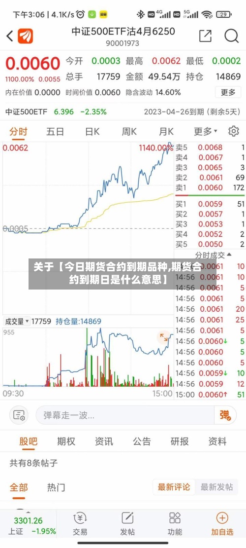 关于【今日期货合约到期品种,期货合约到期日是什么意思】