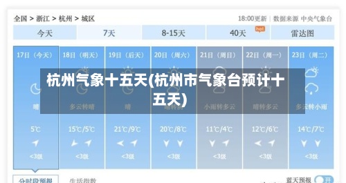 杭州气象十五天(杭州市气象台预计十五天)-第2张图片